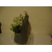 Country new large Corrugated tin wall bin with Flower stems    401523724307